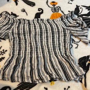 Stripes flair crop top